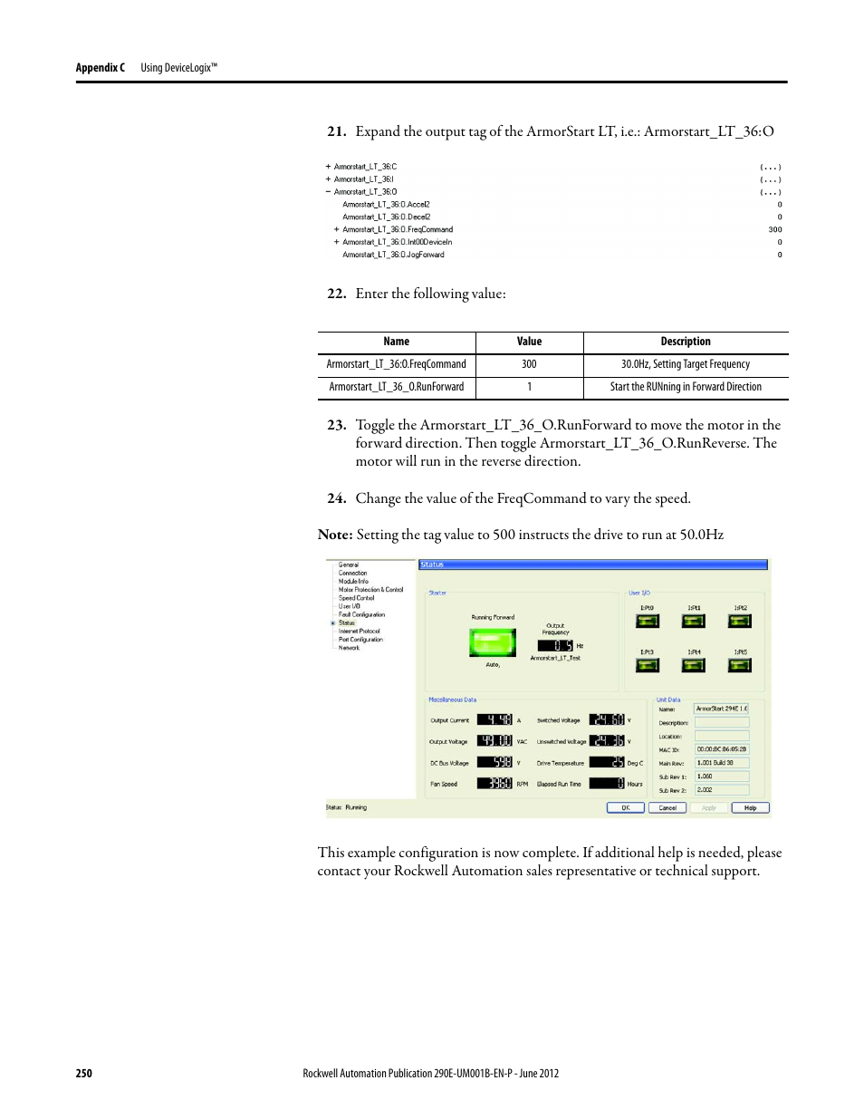 Rockwell Automation 294E ArmorStart LT EtherNet/IP Version - User Manual User Manual | Page 250 / 252