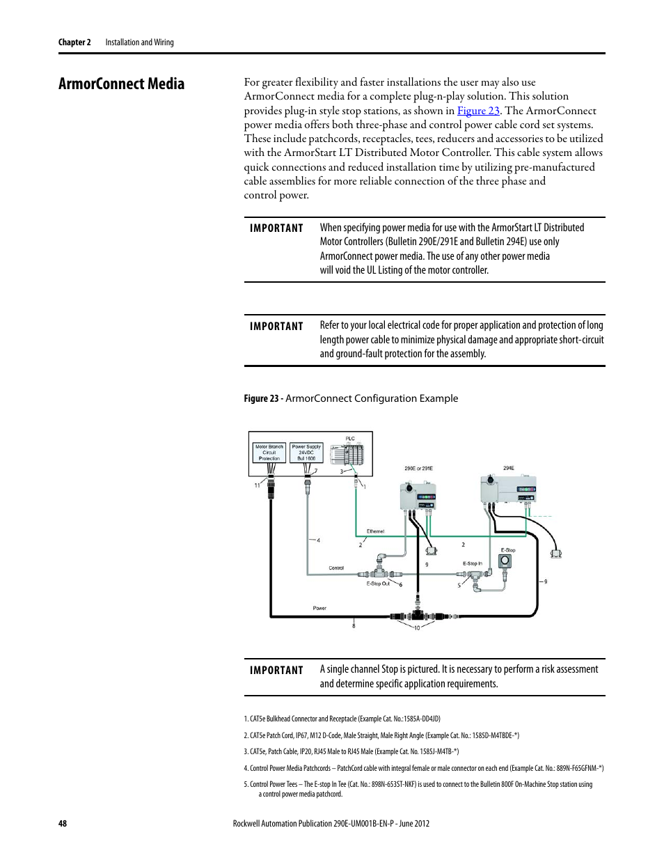 Armorconnect media | Rockwell Automation 294E ArmorStart LT EtherNet/IP Version - User Manual User Manual | Page 48 / 252