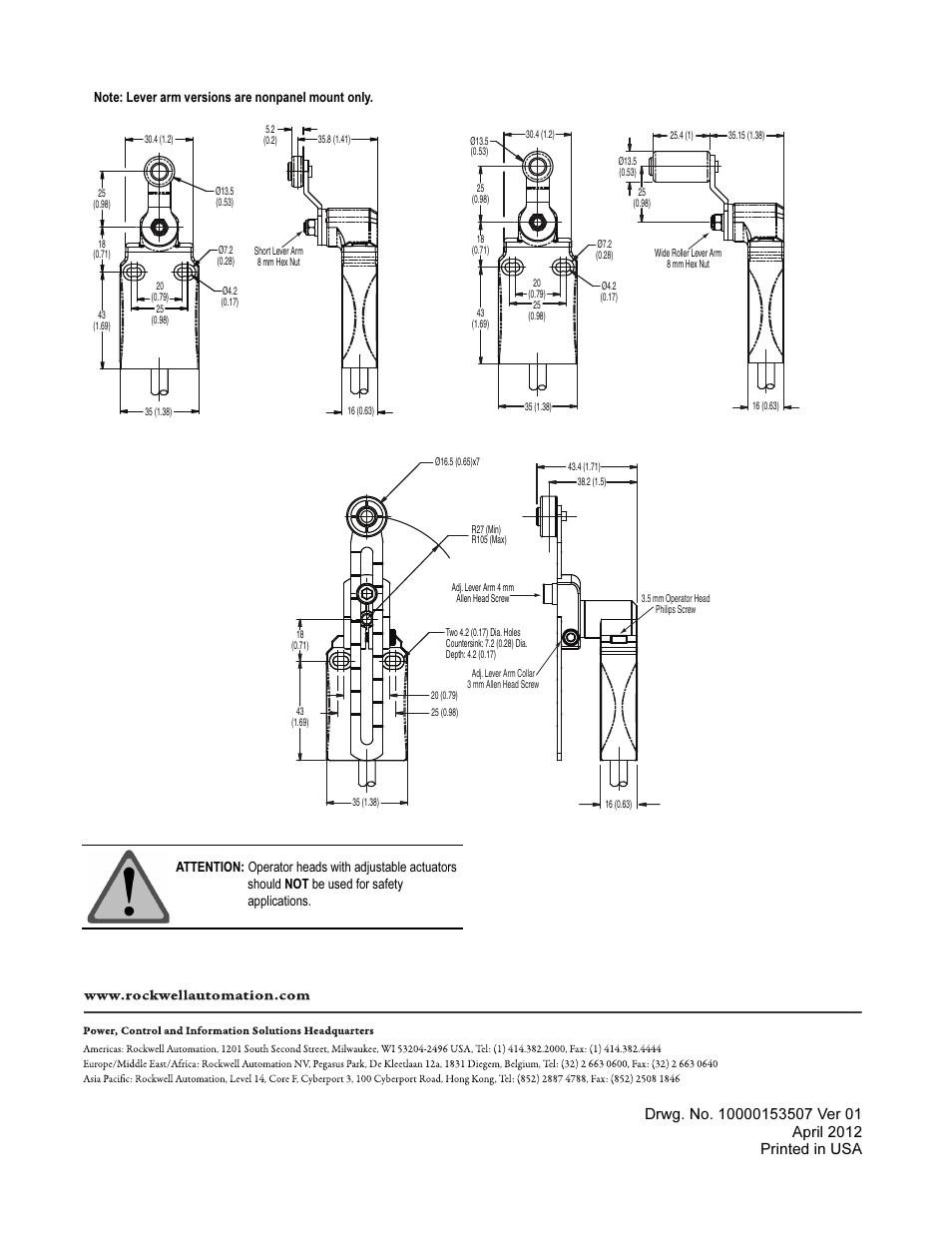 Rockwell Automation 440P Small Metal Safety Switches (4-Pin) User Manual | Page 4 / 4