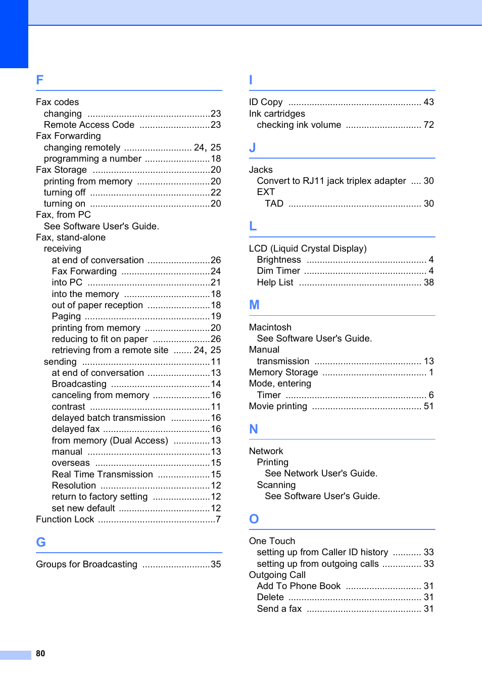 Brother MFC J6710DW User Manual | Page 86 / 89