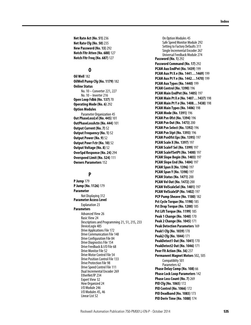 Rockwell Automation 21G PowerFlex 750-Series AC Drives Programming Manual User Manual | Page 535 / 544