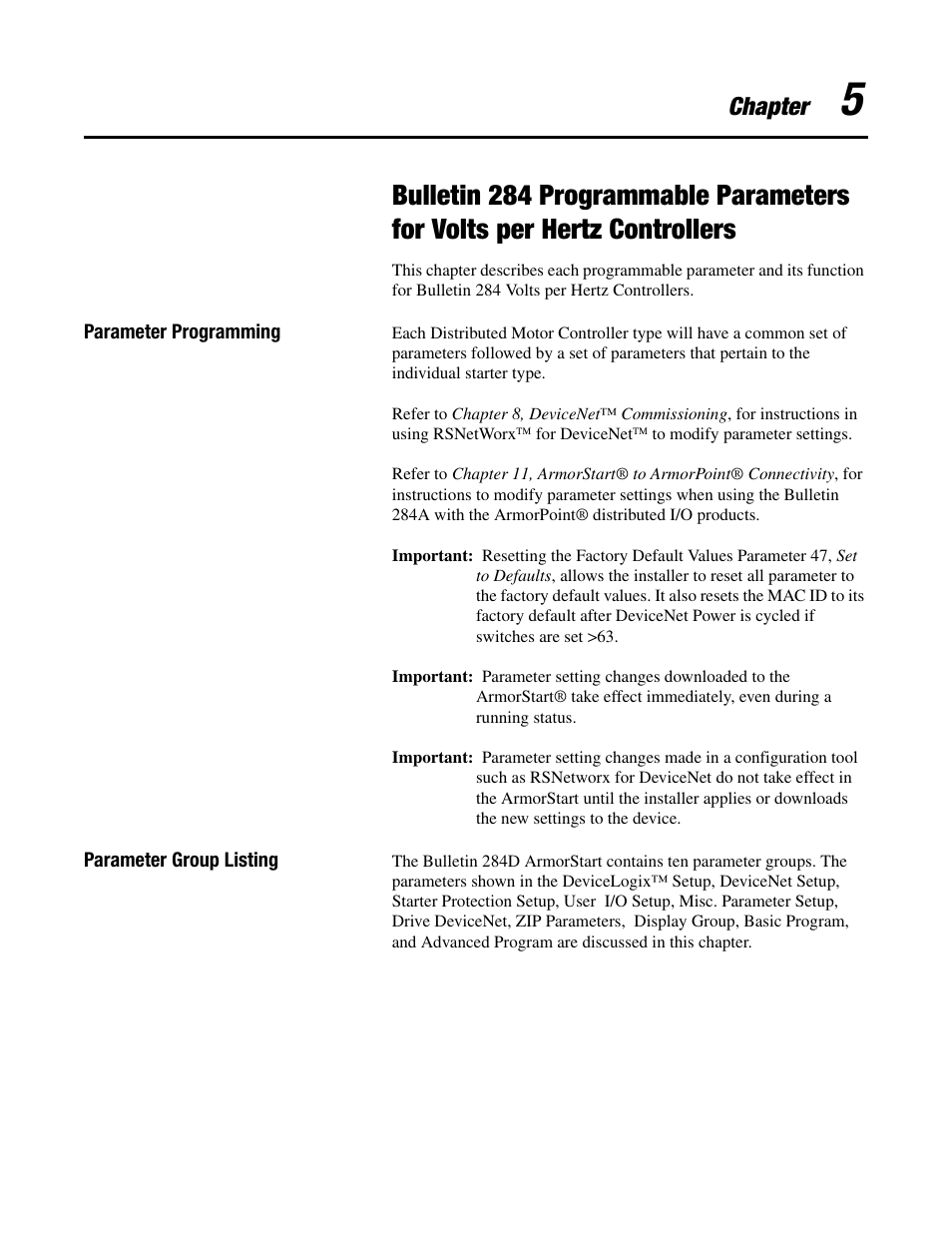 Chapter | Rockwell Automation 284 ArmorStart User Manual User Manual | Page 123 / 480