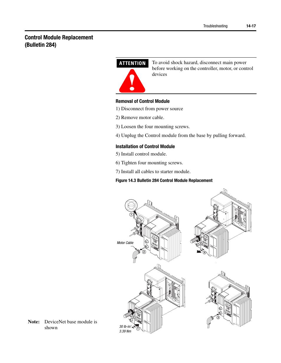 Control module replacement (bulletin 284) | Rockwell Automation 284 ArmorStart User Manual User Manual | Page 311 / 480