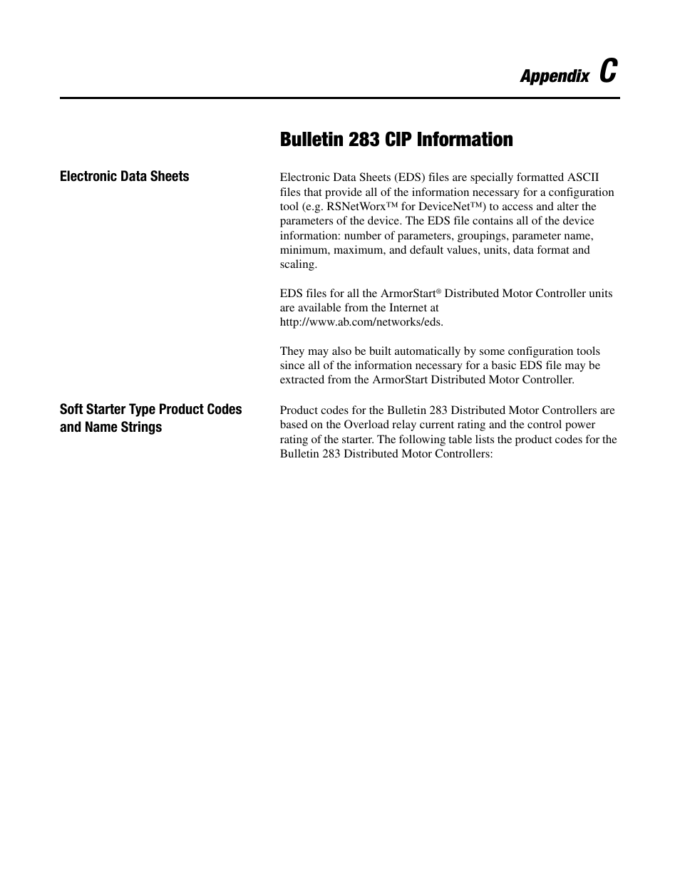 Bulletin 283 cip information | Rockwell Automation 284 ArmorStart User Manual User Manual | Page 373 / 480