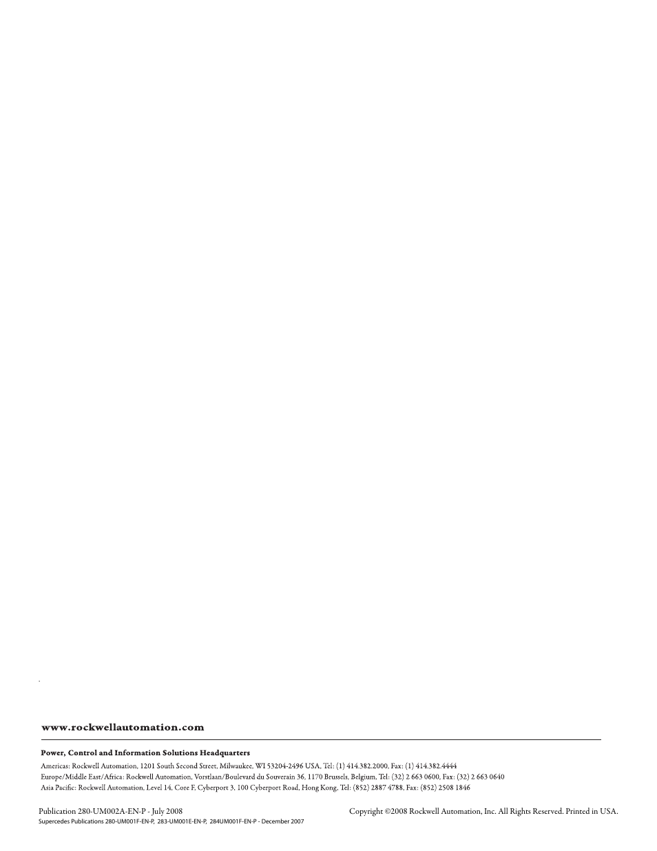 Rockwell Automation 284 ArmorStart User Manual User Manual | Page 480 / 480