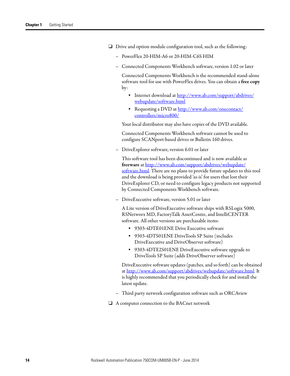 Rockwell Automation 20-750-BNETIP BACnet/IP Option Module User Manual | Page 14 / 88