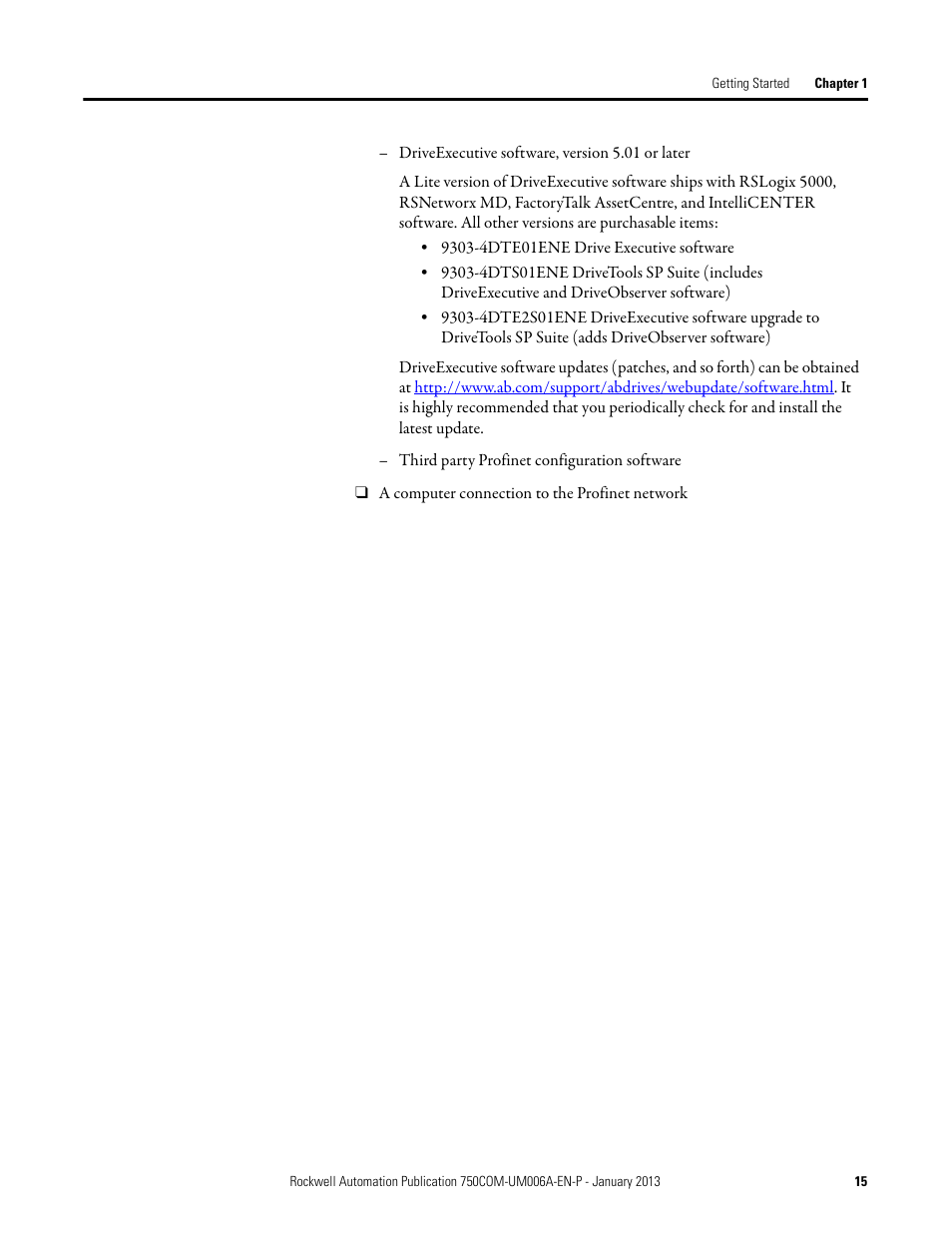 Rockwell Automation 20-750-PNET Profinet Single Port Option Module User Manual | Page 15 / 96