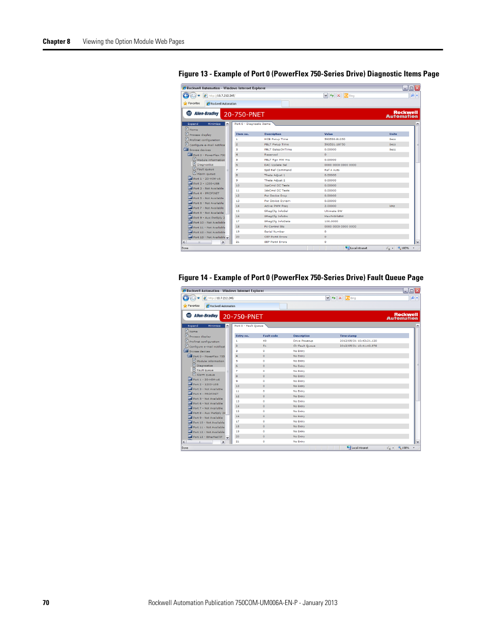 Figure 13, Figure 14 | Rockwell Automation 20-750-PNET Profinet Single Port Option Module User Manual | Page 70 / 96