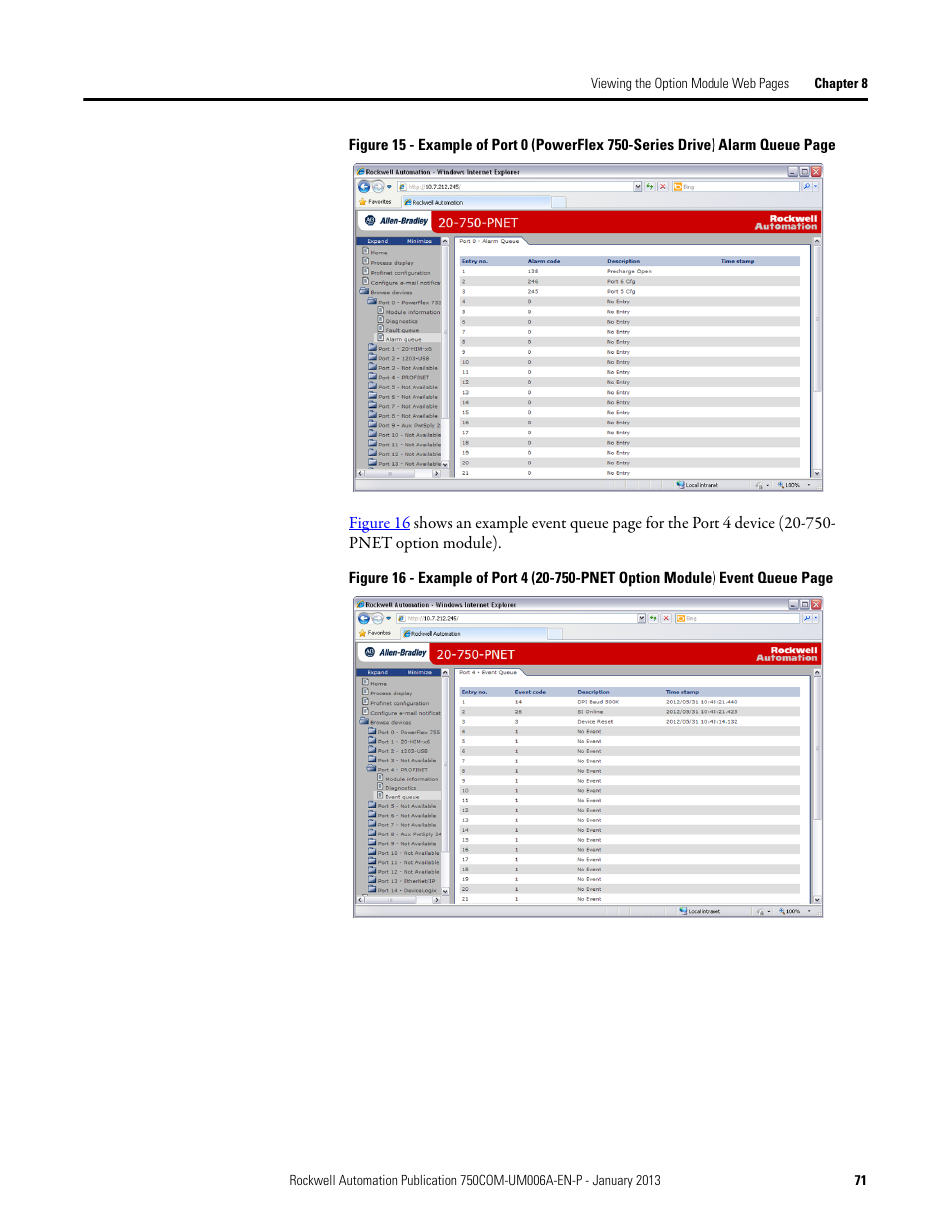 Figure 15, Figure 16 | Rockwell Automation 20-750-PNET Profinet Single Port Option Module User Manual | Page 71 / 96