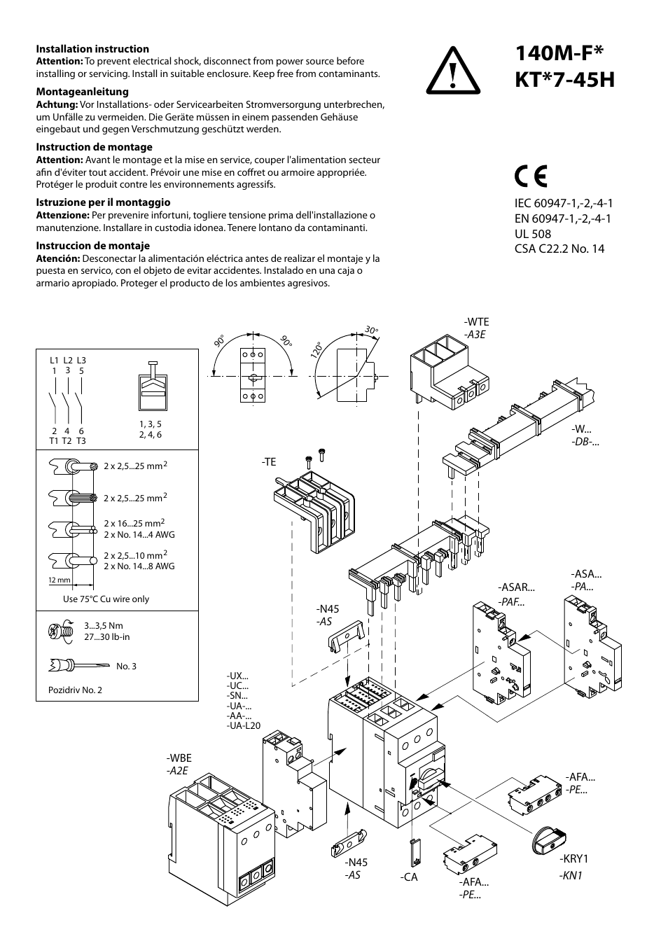 Rockwell Automation 140M-F Motor Protection Circuit Breaker User Manual | 2 pages