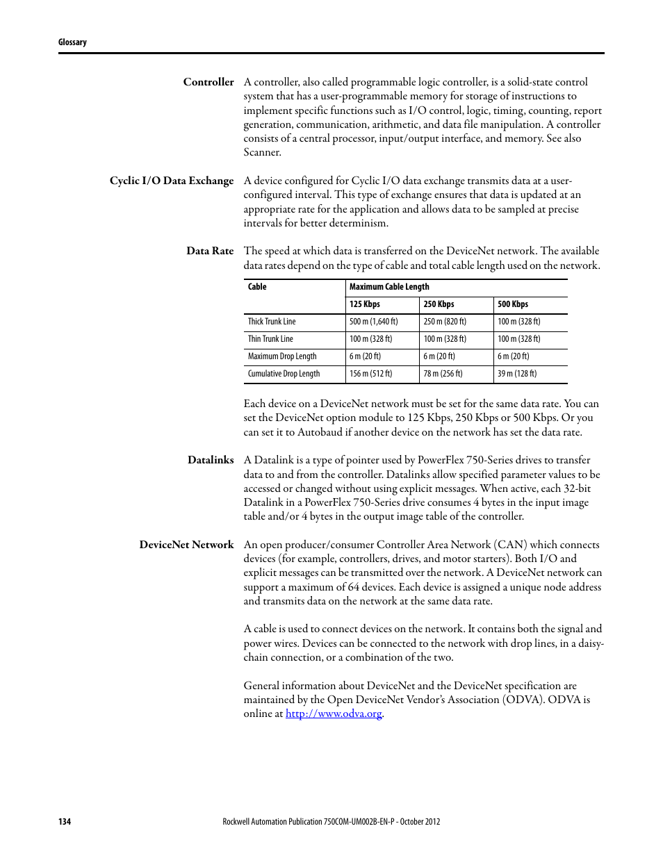 Rockwell Automation 20-750-DNET PowerFlex DeviceNet Option Module User Manual | Page 134 / 144