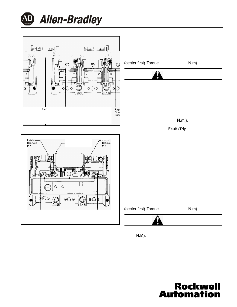 Caution | Rockwell Automation 140U Q, M frame CB Electronic RMS Trip Unit installation and operation User Manual | Page 5 / 14