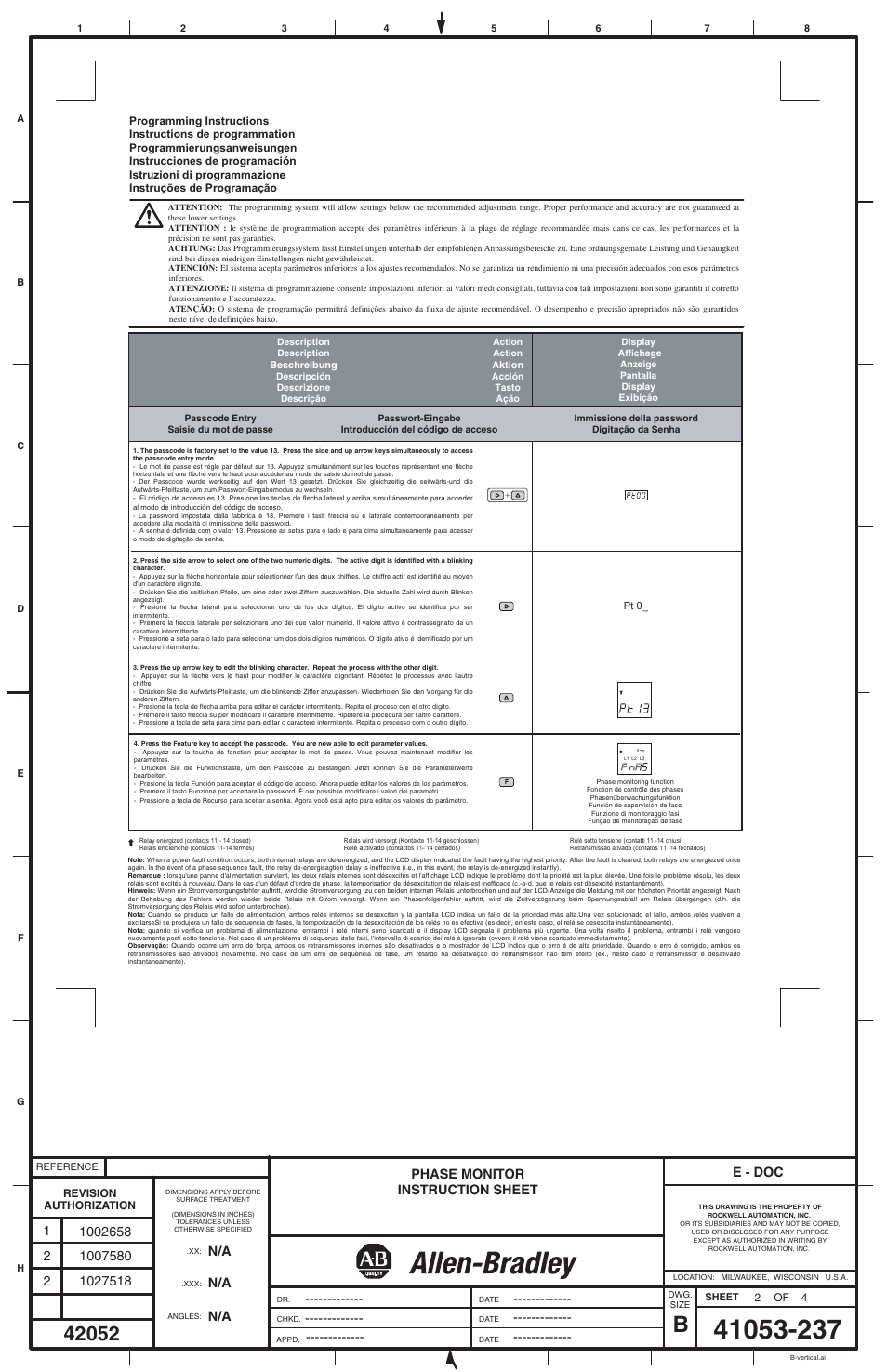 41053-237_2_2.pdf, E - doc | Rockwell Automation 813S-E2x Phase Monitor User Manual | Page 2 / 4