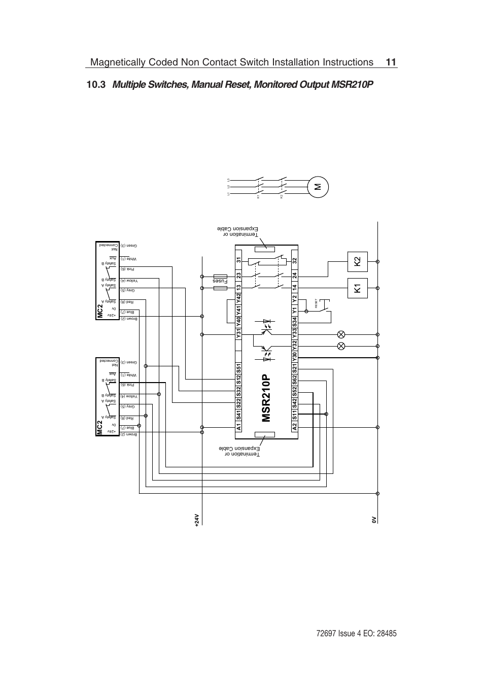 Rockwell Automation 440N SensaGuard Magnetically Coded NonContact Switch (MC2) User Manual | Page 11 / 12