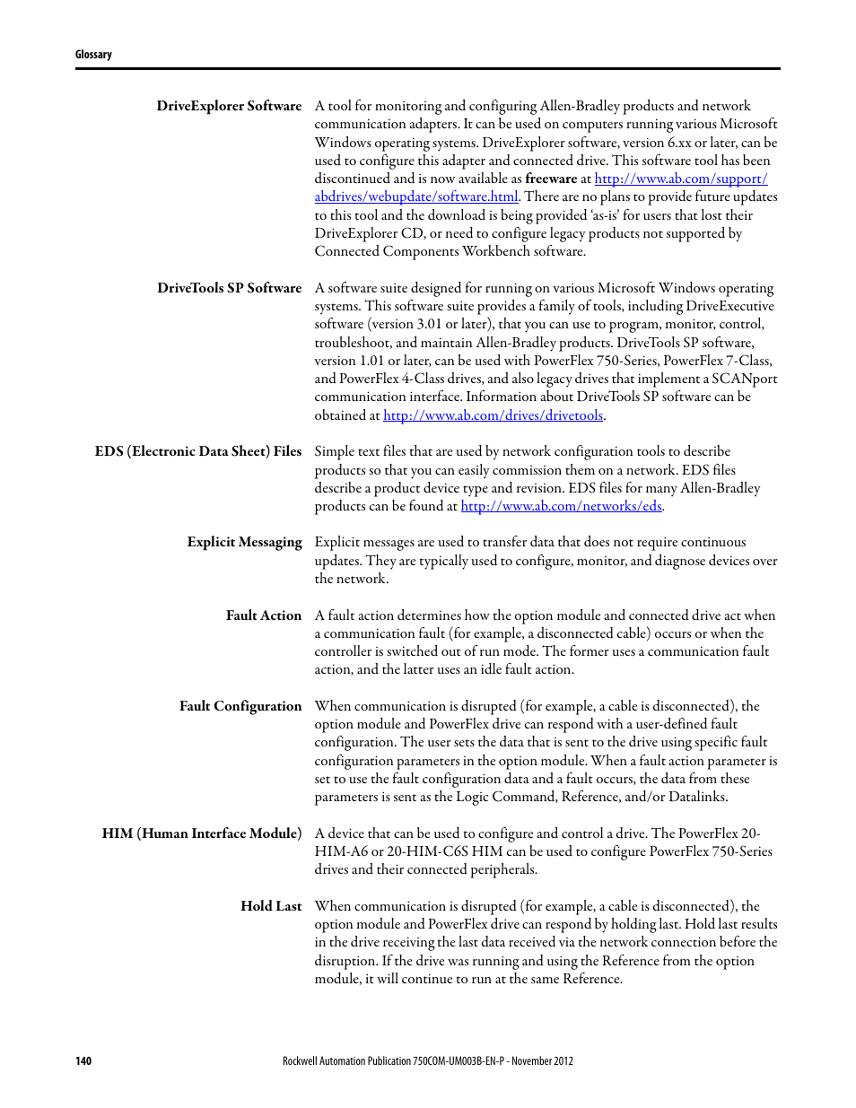 Rockwell Automation 20-750-CNETC PowerFlex Coaxial ControlNet Option Module User Manual | Page 140 / 150
