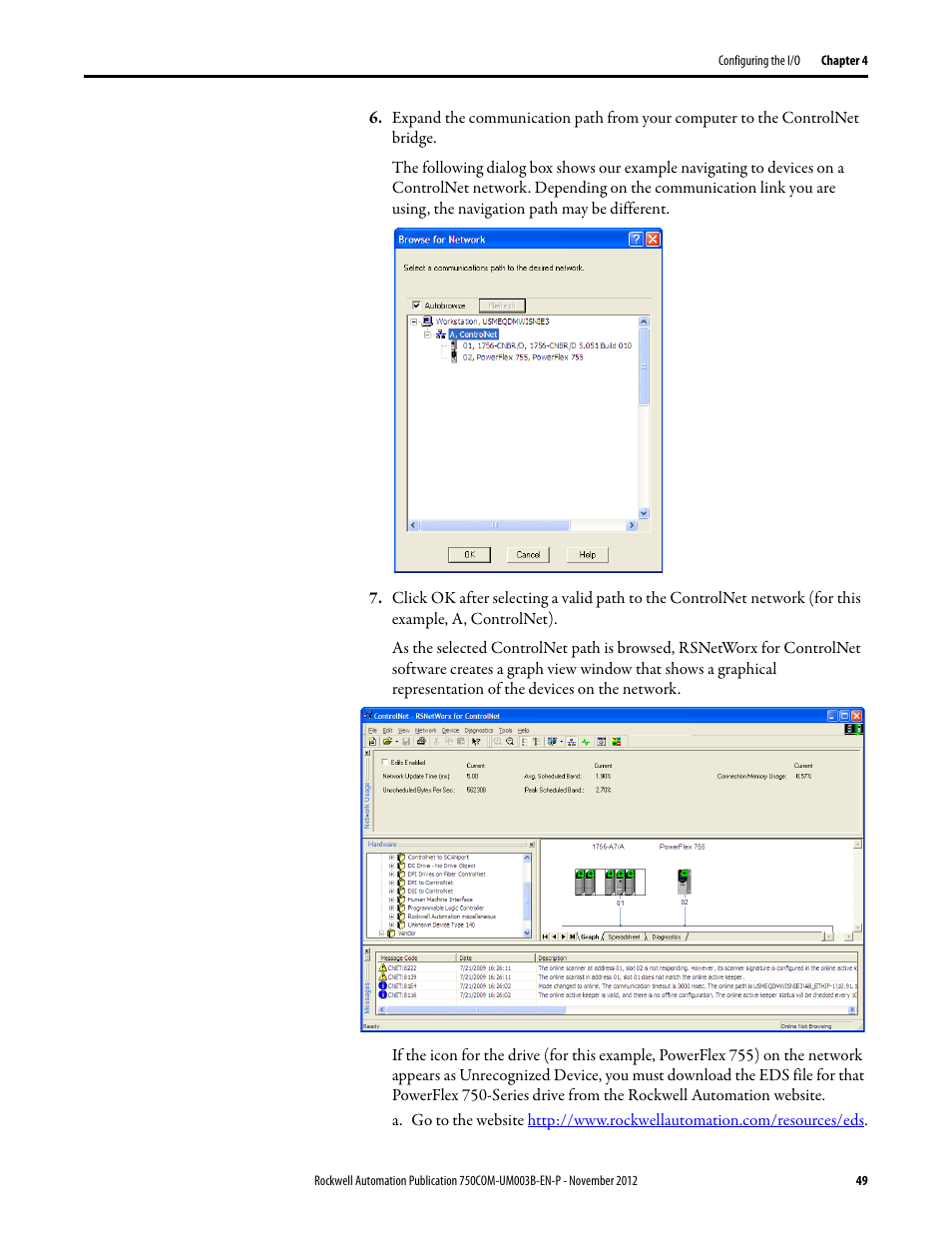 Rockwell Automation 20-750-CNETC PowerFlex Coaxial ControlNet Option Module User Manual | Page 49 / 150