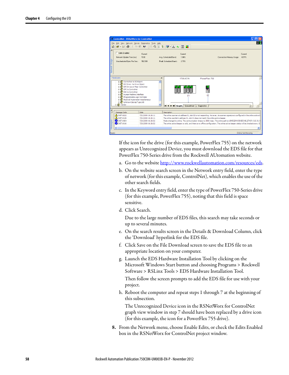 Rockwell Automation 20-750-CNETC PowerFlex Coaxial ControlNet Option Module User Manual | Page 58 / 150
