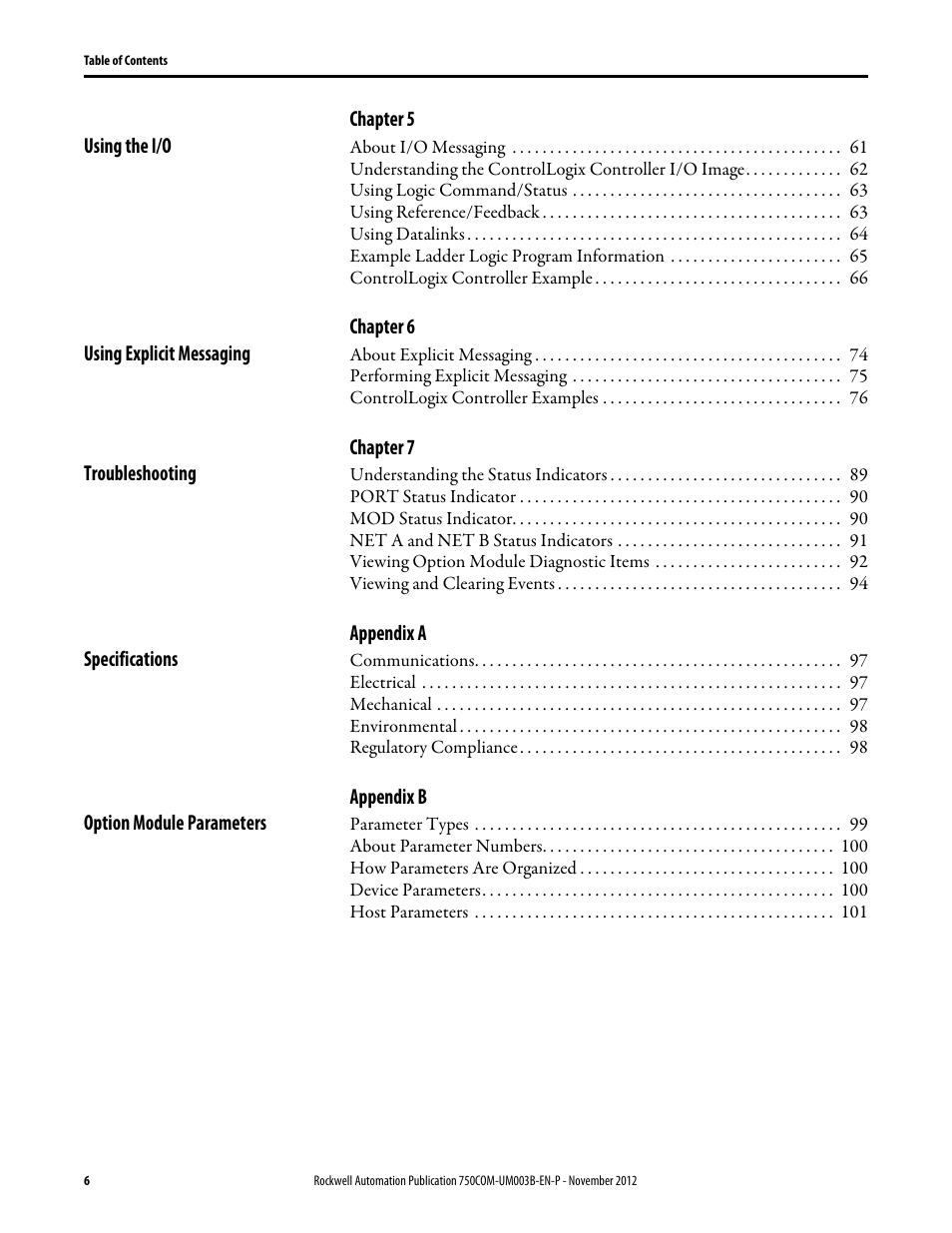 Rockwell Automation 20-750-CNETC PowerFlex Coaxial ControlNet Option Module User Manual | Page 6 / 150