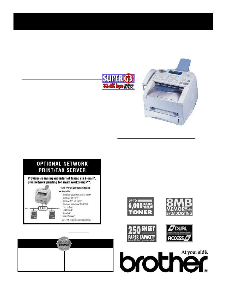 Brother IntelliFAX 4750e User Manual | 1 page