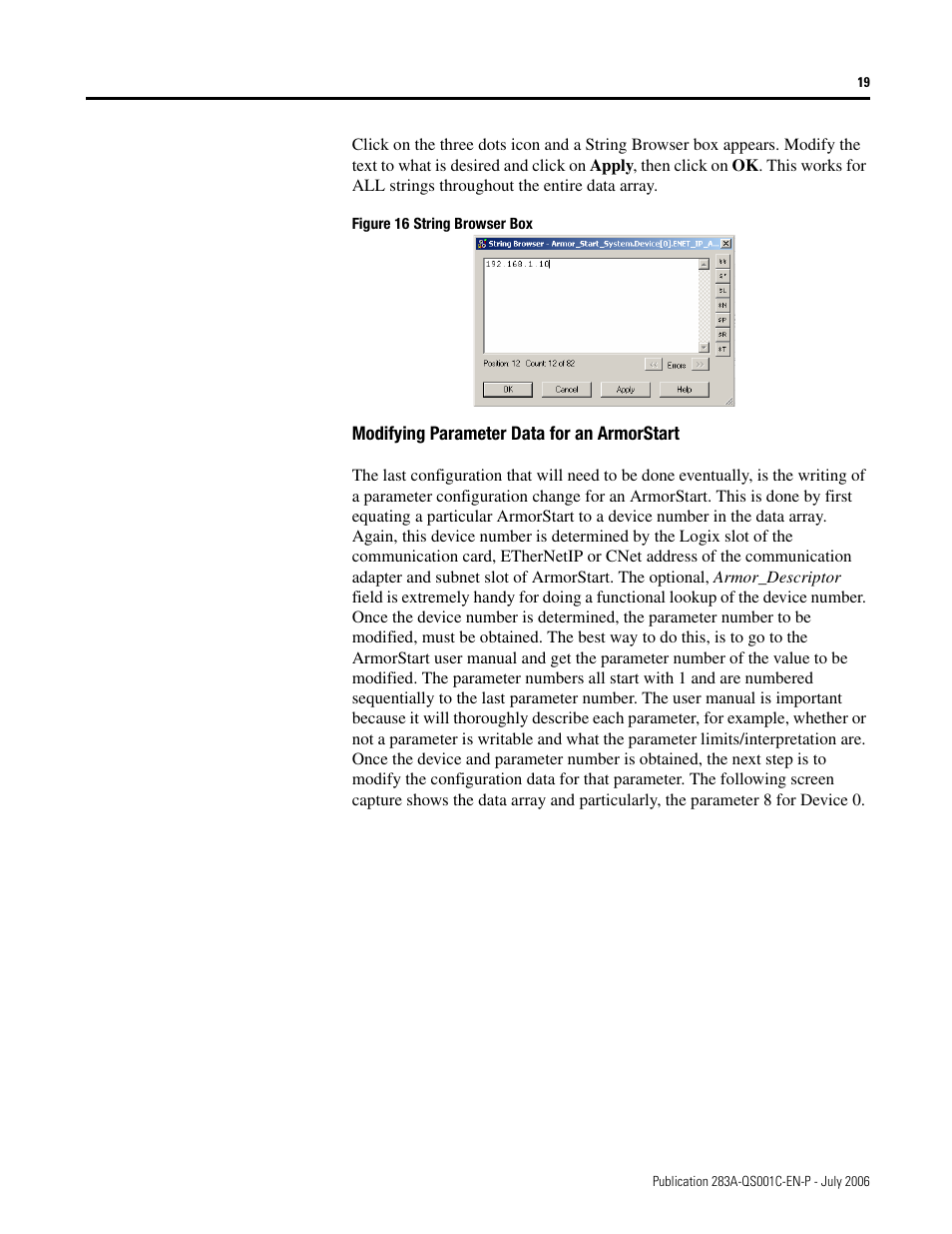 Rockwell Automation 283A ArmorStart with ArmorPoint Backplane - Getting Started User Manual | Page 19 / 32