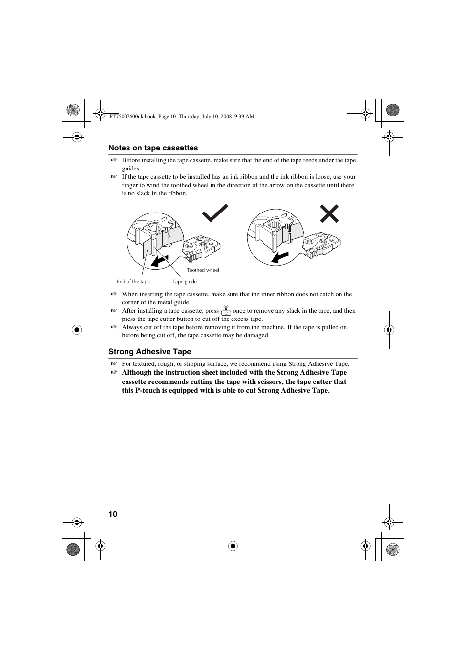 Brother P-TOUCH 7500 User Manual | Page 20 / 102