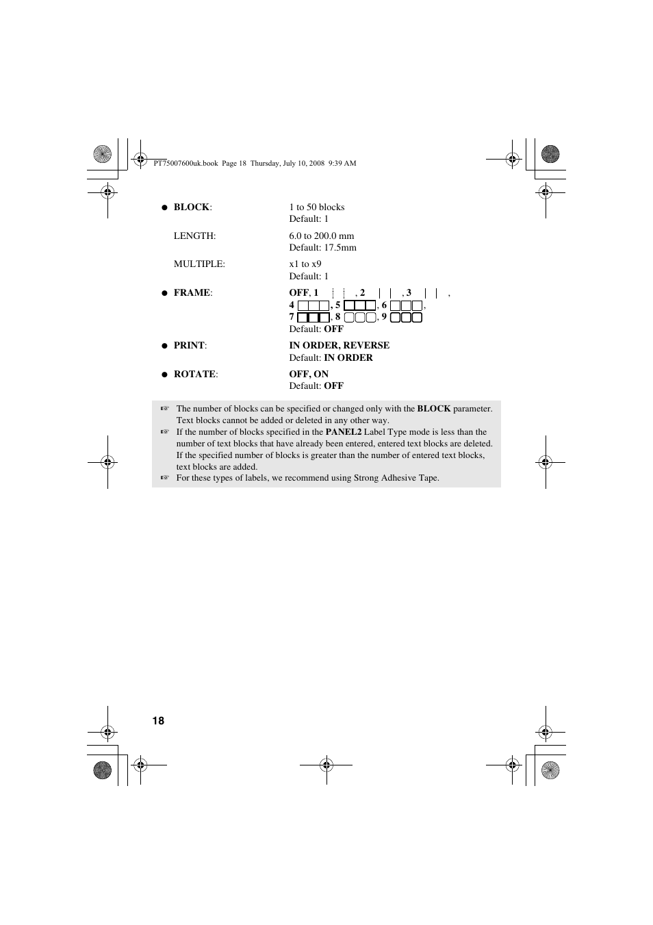 Brother P-TOUCH 7500 User Manual | Page 28 / 102