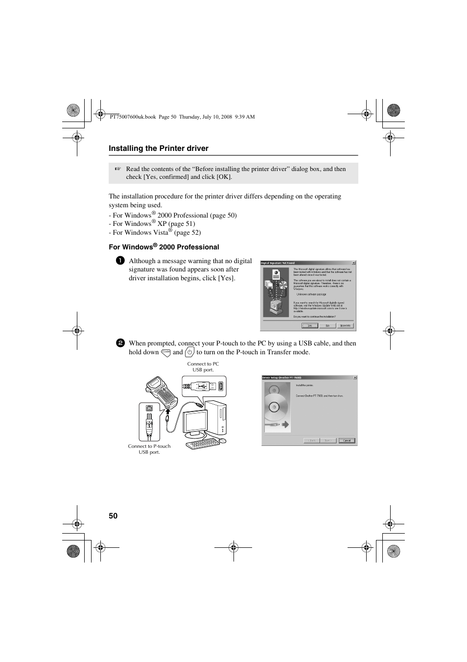 Brother P-TOUCH 7500 User Manual | Page 60 / 102