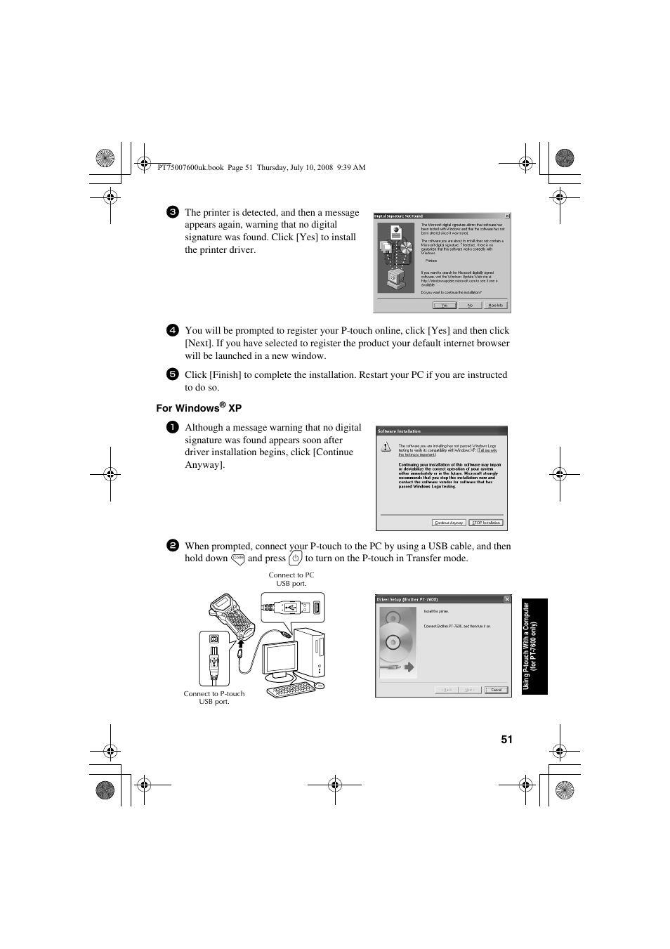 Brother P-TOUCH 7500 User Manual | Page 61 / 102