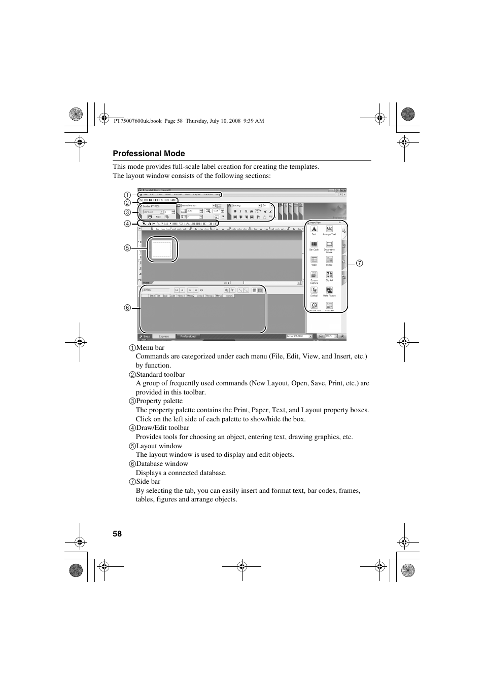 Brother P-TOUCH 7500 User Manual | Page 68 / 102