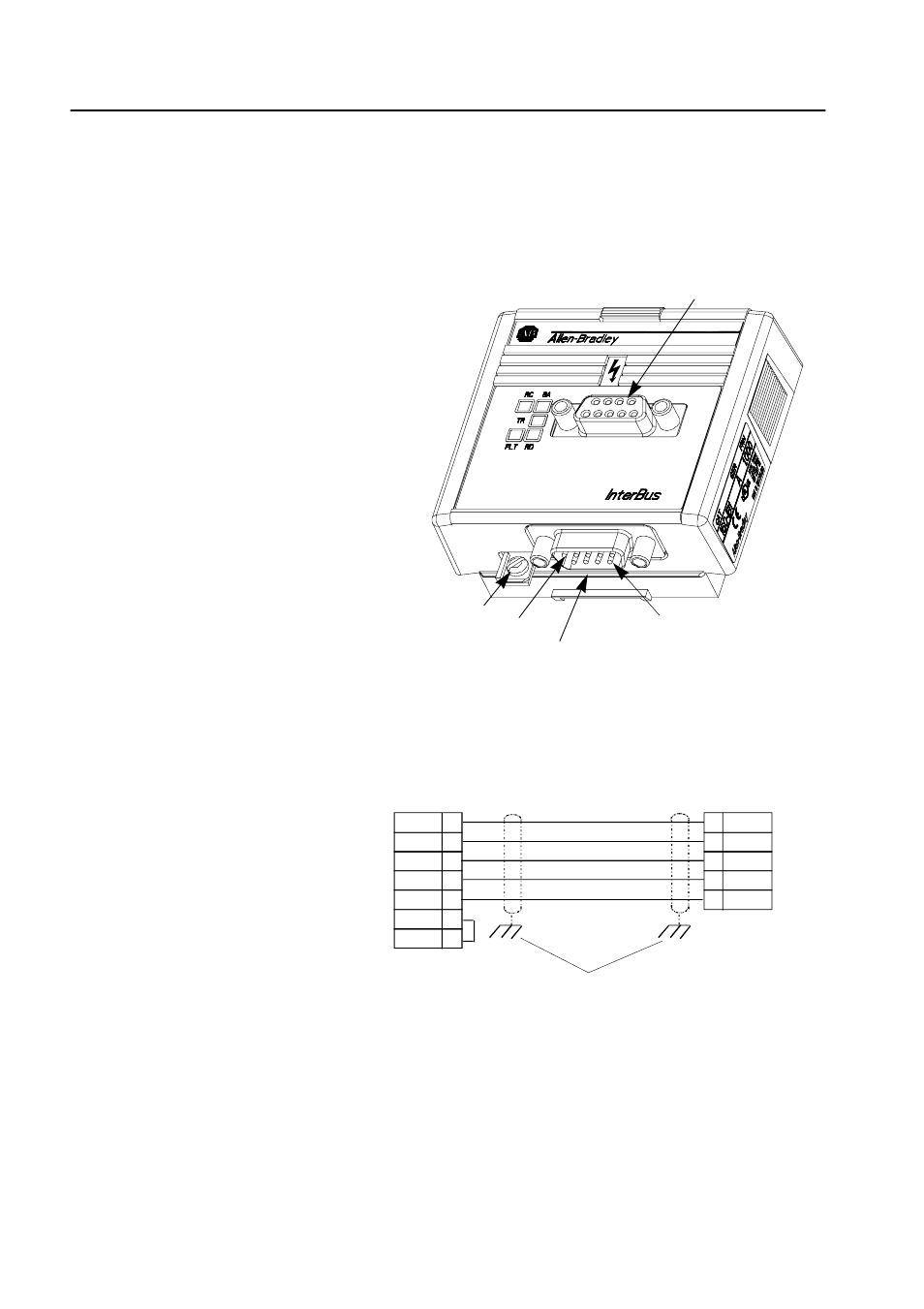 Wiring the connectors, Wiring the connectors -6 | Rockwell Automation 160IB1 InterBus Communication Module User Manual | Page 16 / 50