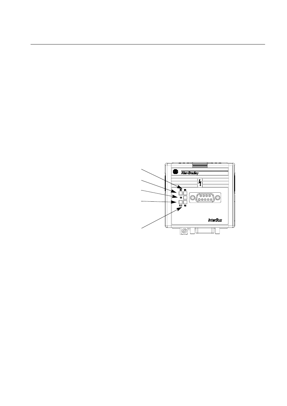 4 - modes of operation, Powering up the drive, Led indicators | Chapter 4, Modes of operation, Powering up the drive -1 led indicators -1, Chapter | Rockwell Automation 160IB1 InterBus Communication Module User Manual | Page 19 / 50