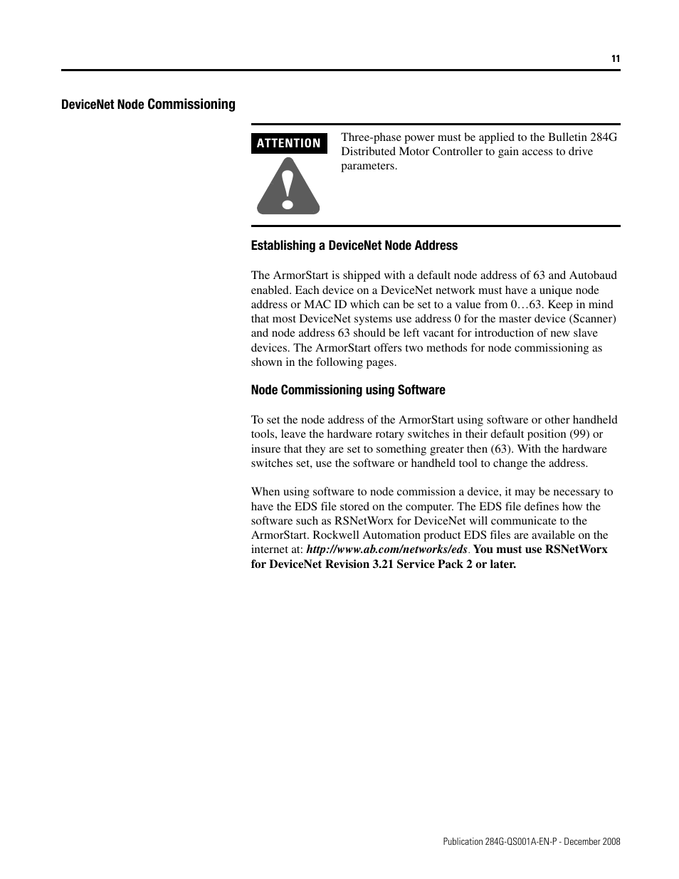 Rockwell Automation 284G ArmorStart - Getting Started User Manual | Page 11 / 24