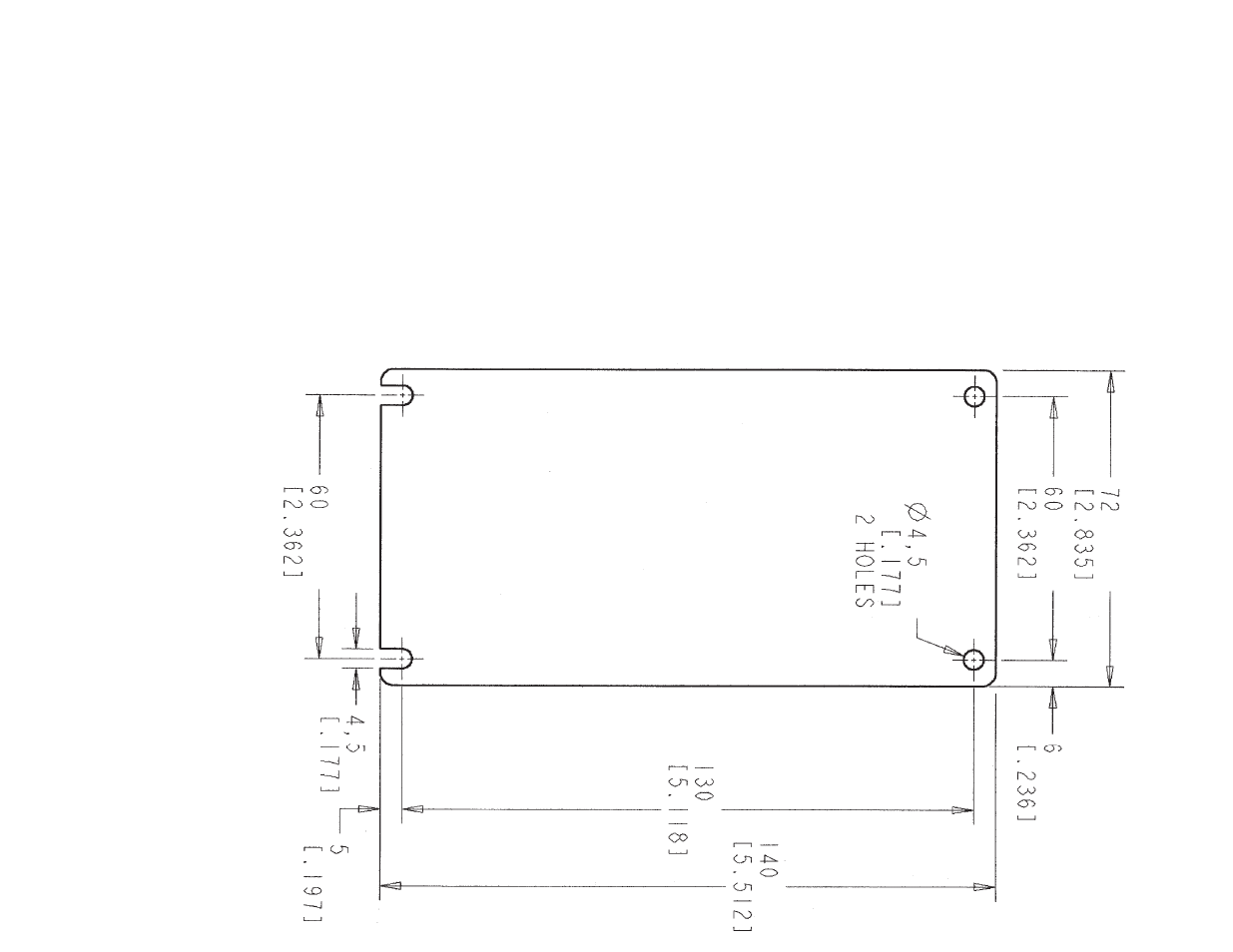 Mounting template | Rockwell Automation 160 AC DRIVE SER B/FRN 5-6.XX User Manual | Page 7 / 60