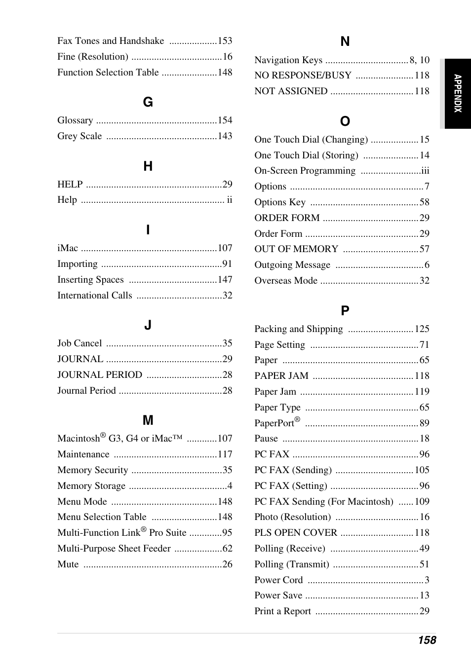 Brother 4800 User Manual | Page 169 / 174