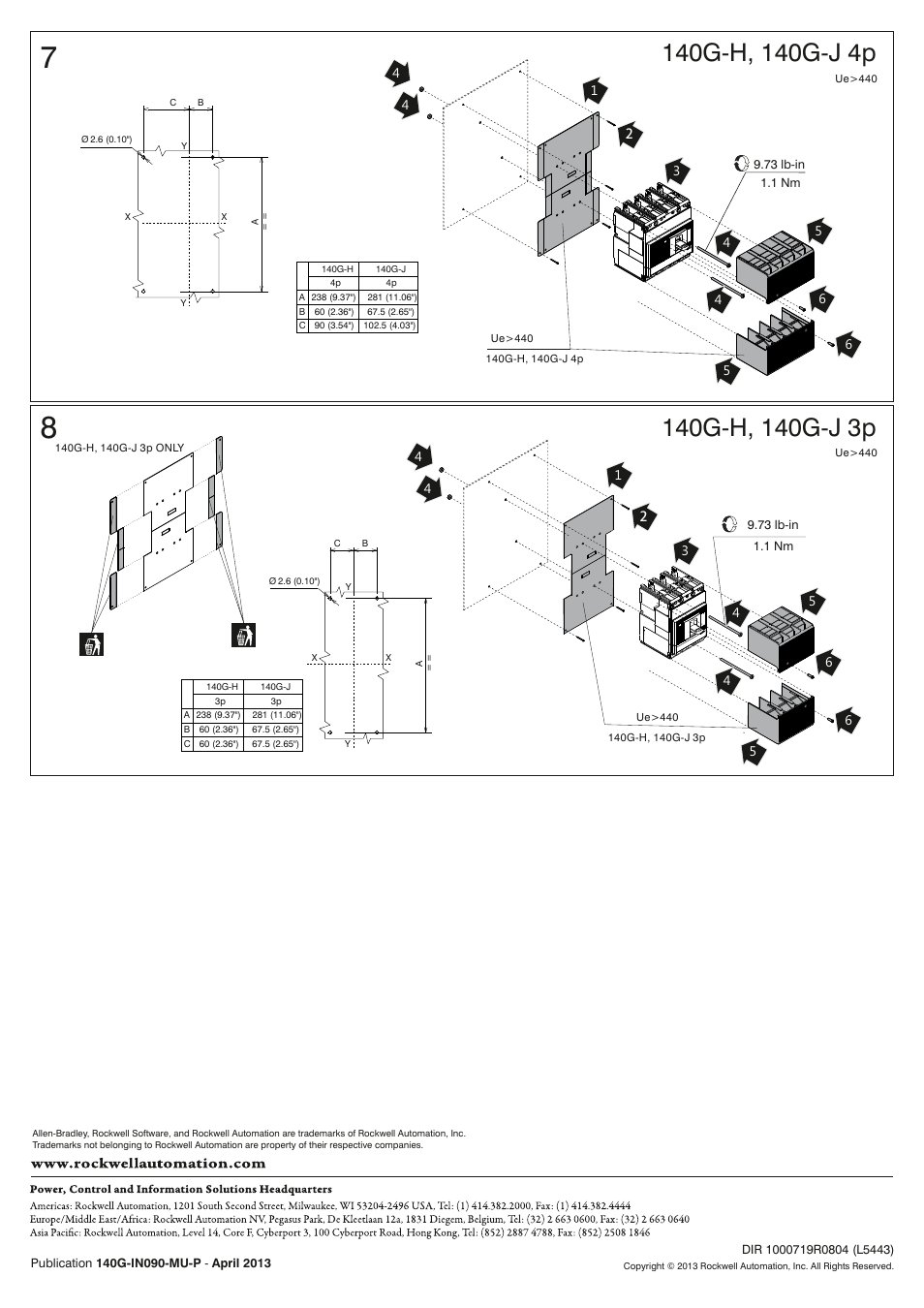 Rockwell Automation 140G-x-EXT3_EXT4 Extended Front Iterm User Manual | Page 3 / 3