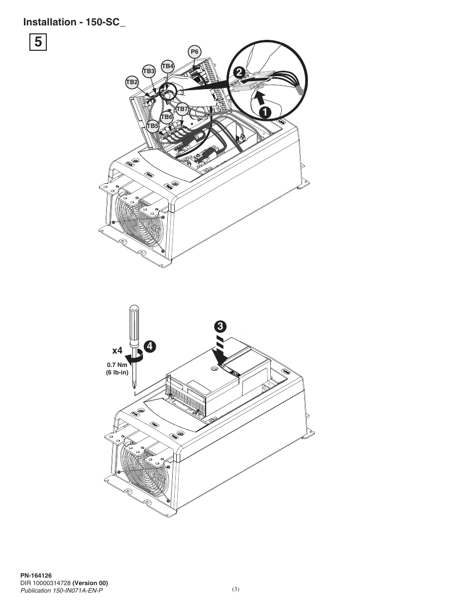 Installation - 150-sc | Rockwell Automation 150-SDBK SMC-50 External Bypass Replacement User Manual | Page 3 / 8