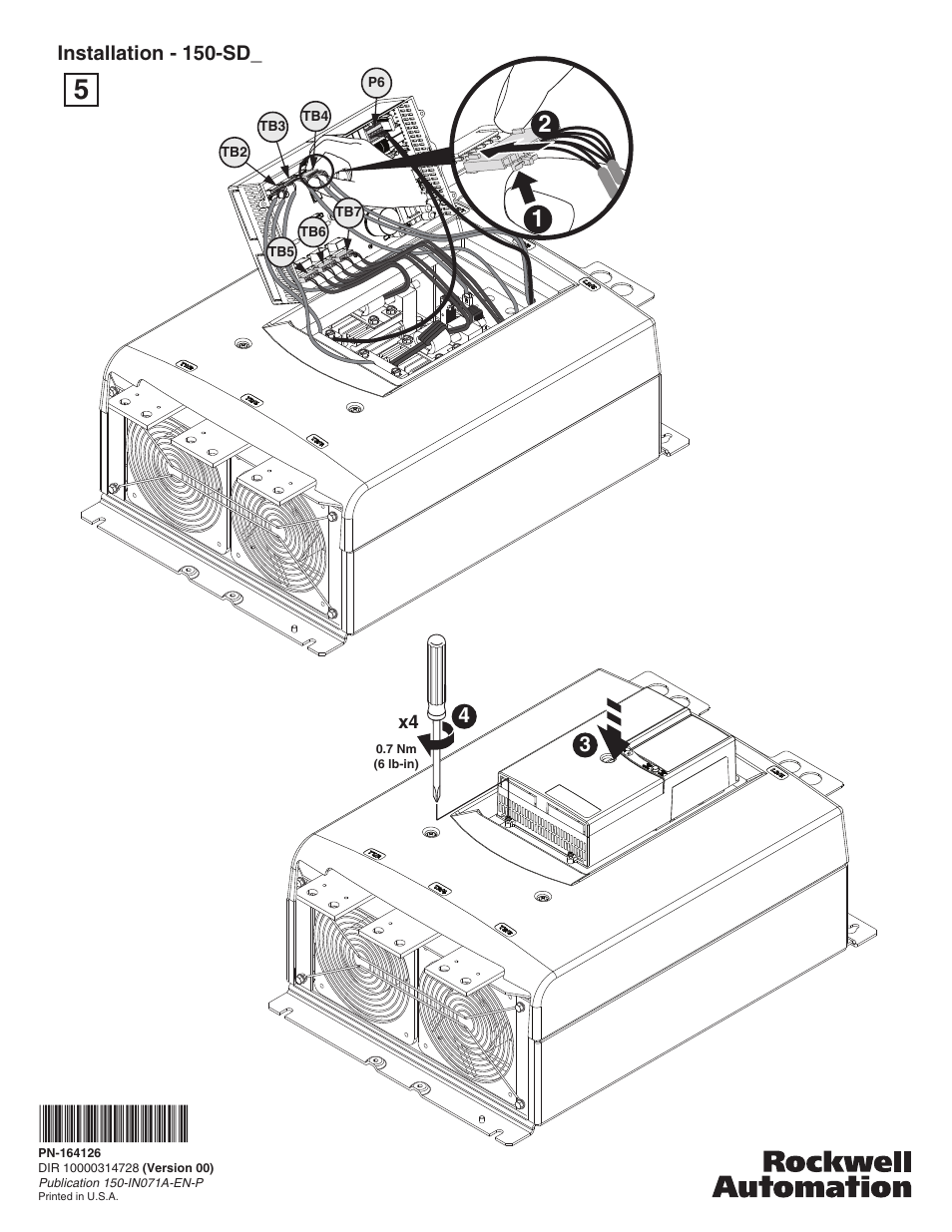 Installation - 150-sd | Rockwell Automation 150-SDBK SMC-50 External Bypass Replacement User Manual | Page 8 / 8