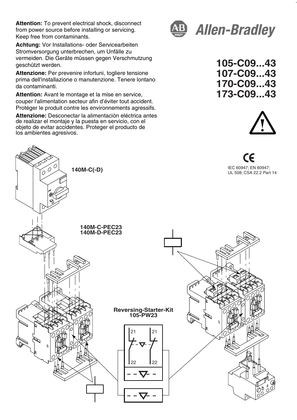 Rockwell Automation 140M Connection Modules 140M - 100-C09...43 User Manual | 2 pages