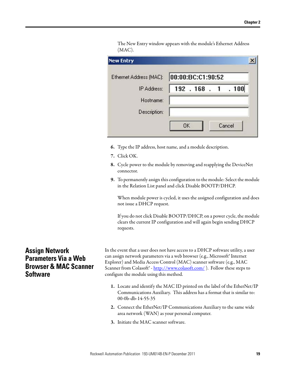 Rockwell Automation 193-DNENCATR EtherNet/IP Communications Auxiliary User Manual User Manual | Page 19 / 104