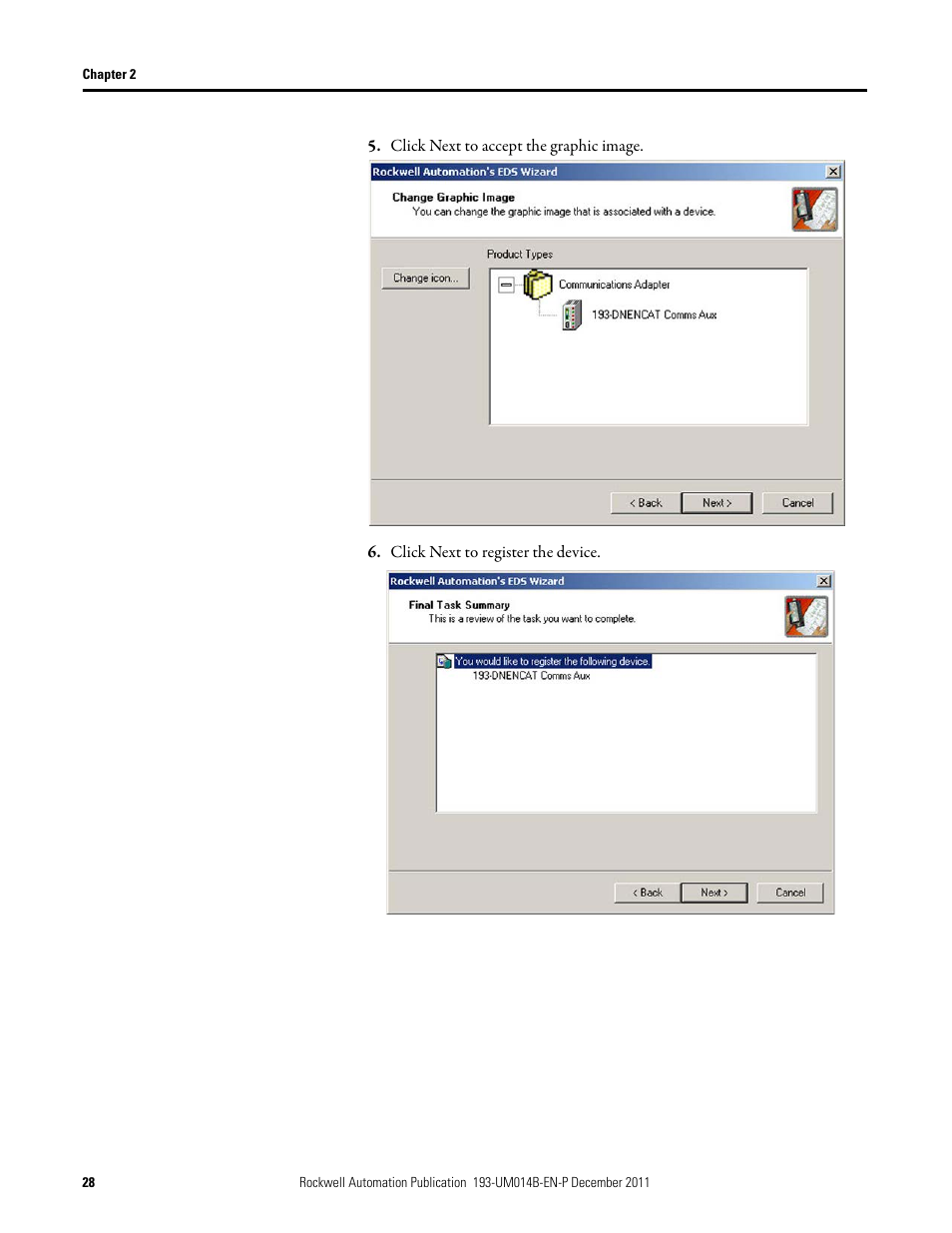 Rockwell Automation 193-DNENCATR EtherNet/IP Communications Auxiliary User Manual User Manual | Page 28 / 104
