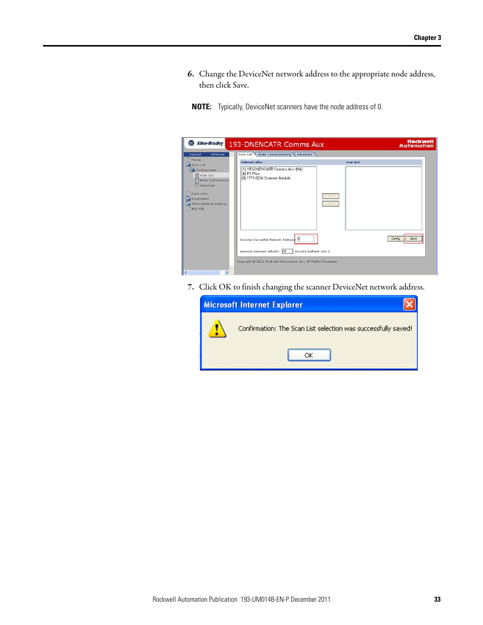 Rockwell Automation 193-DNENCATR EtherNet/IP Communications Auxiliary User Manual User Manual | Page 33 / 104