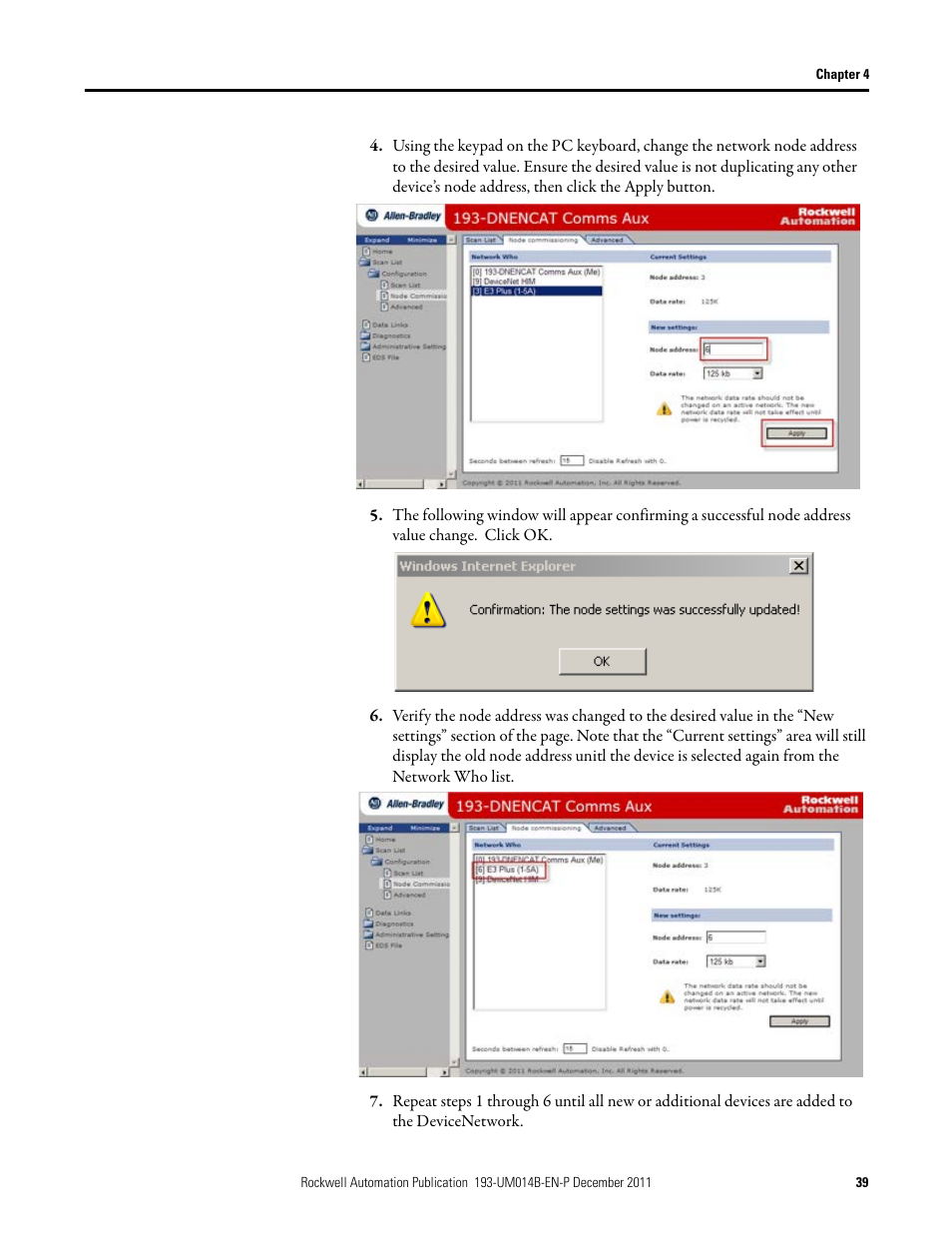 Rockwell Automation 193-DNENCATR EtherNet/IP Communications Auxiliary User Manual User Manual | Page 39 / 104