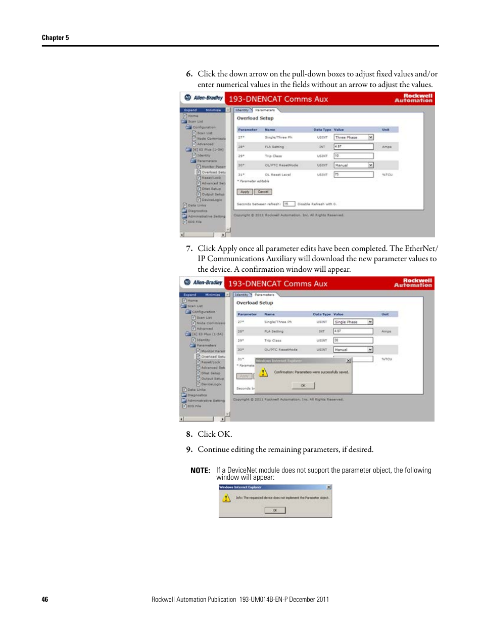 Rockwell Automation 193-DNENCATR EtherNet/IP Communications Auxiliary User Manual User Manual | Page 46 / 104