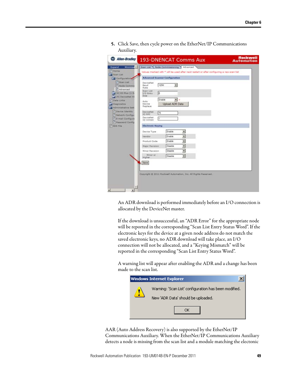Rockwell Automation 193-DNENCATR EtherNet/IP Communications Auxiliary User Manual User Manual | Page 49 / 104