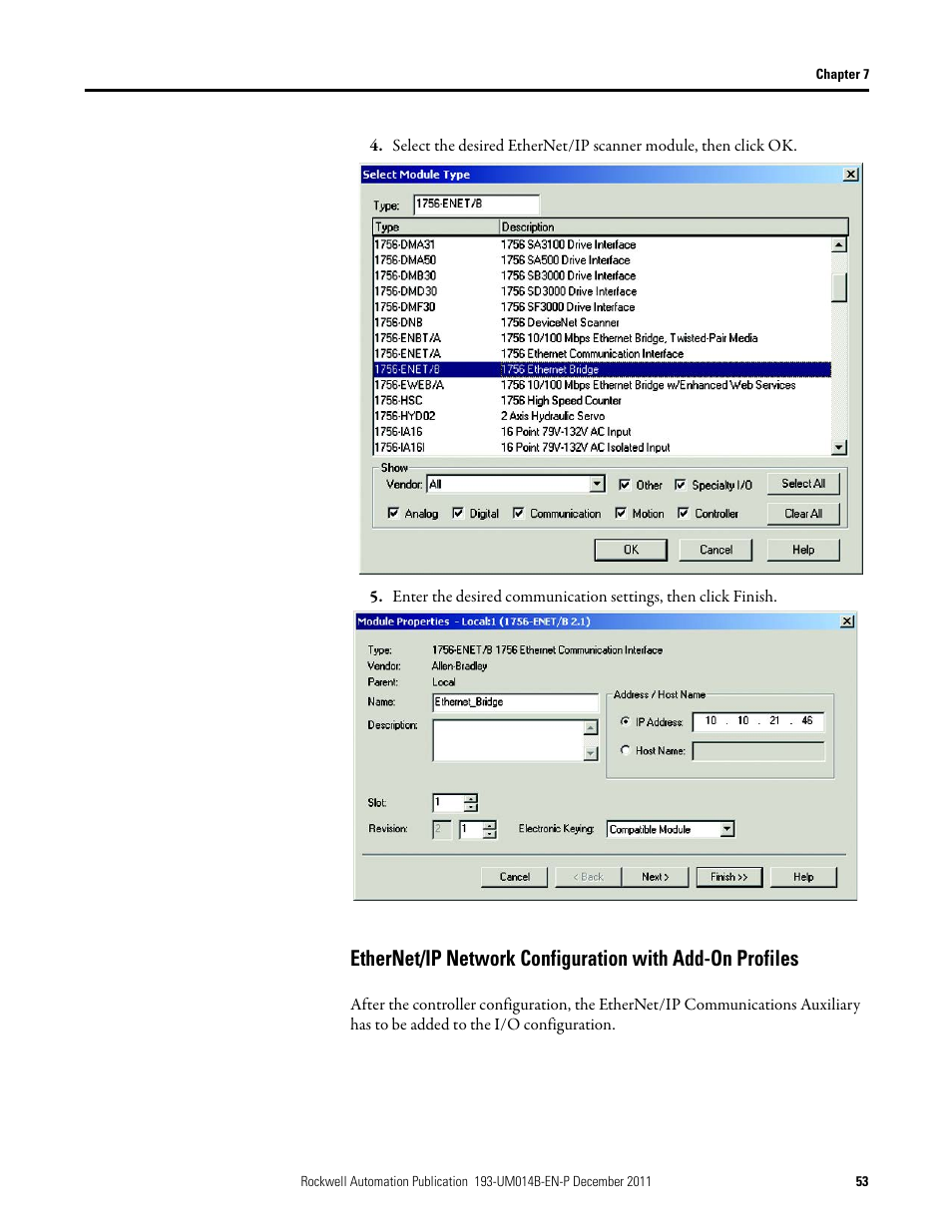 Rockwell Automation 193-DNENCATR EtherNet/IP Communications Auxiliary User Manual User Manual | Page 53 / 104