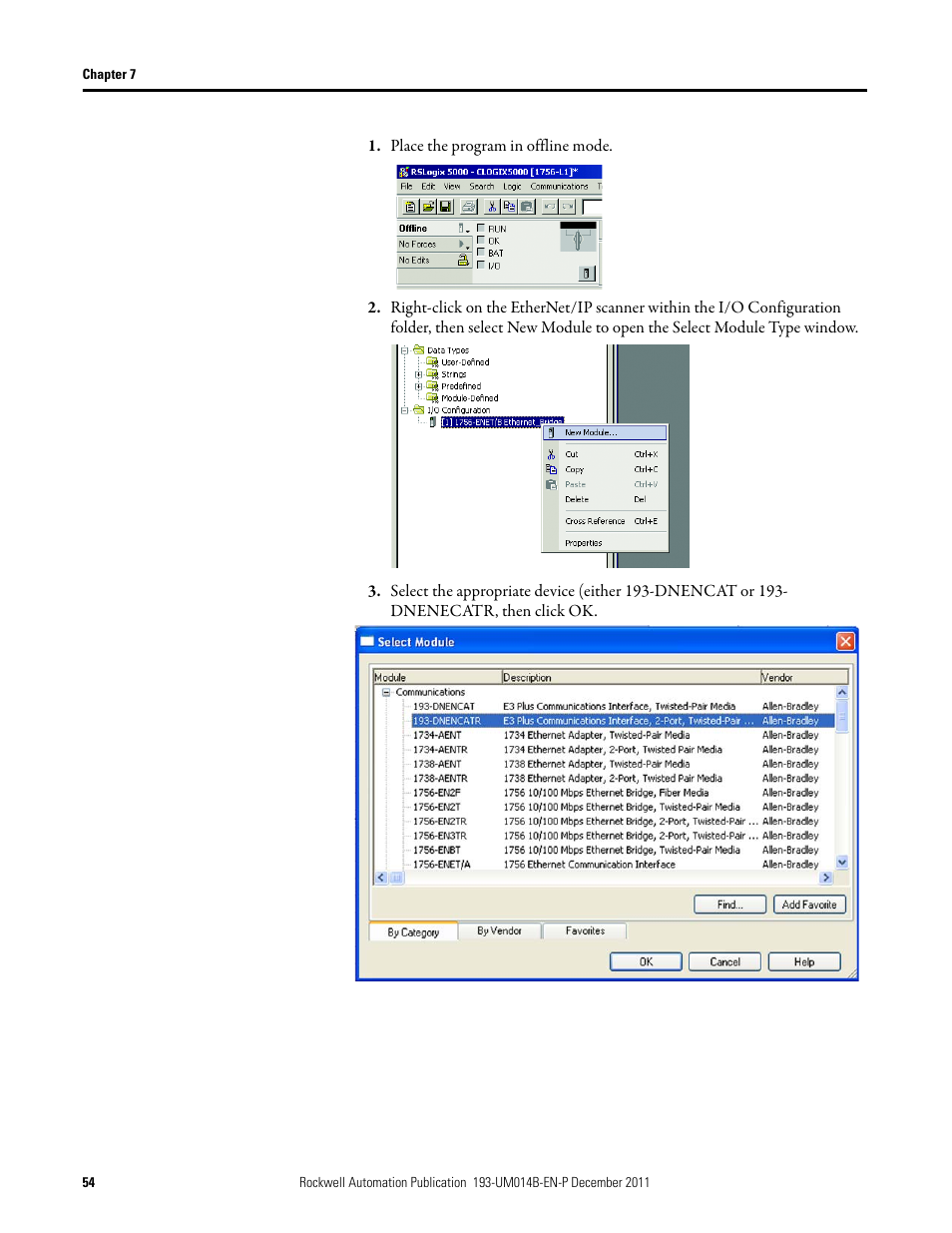 Rockwell Automation 193-DNENCATR EtherNet/IP Communications Auxiliary User Manual User Manual | Page 54 / 104