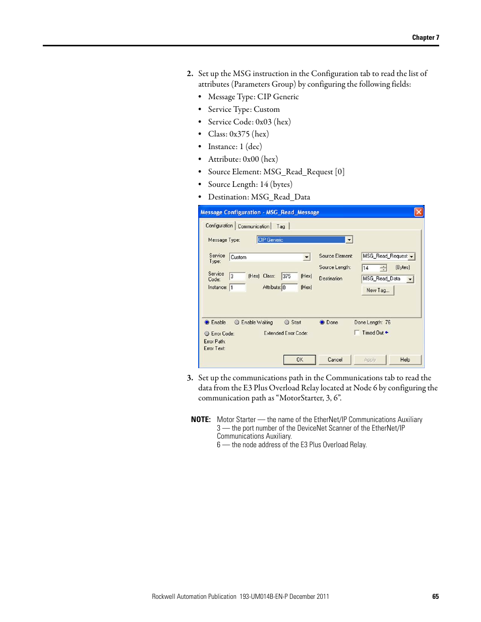 Rockwell Automation 193-DNENCATR EtherNet/IP Communications Auxiliary User Manual User Manual | Page 65 / 104