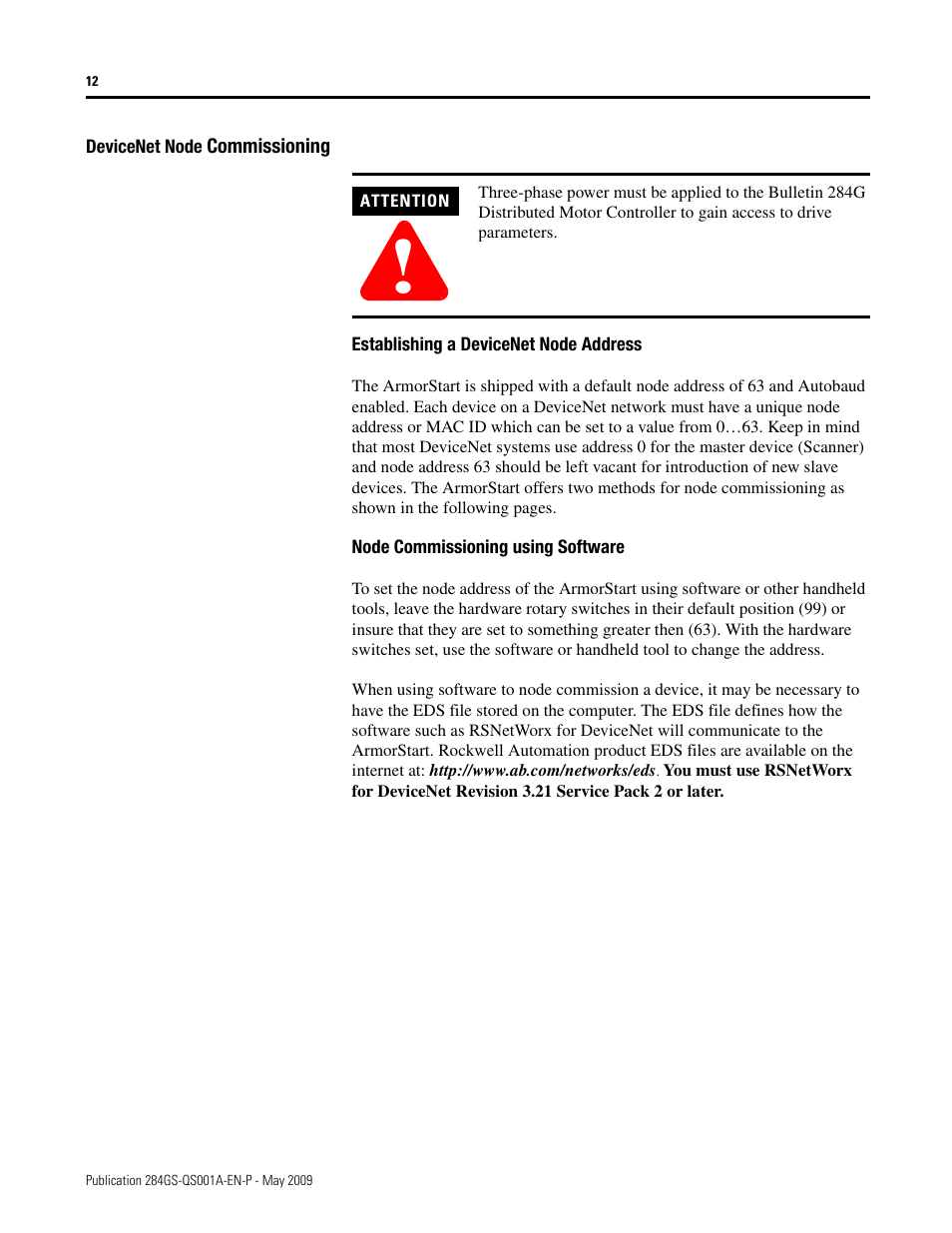 Rockwell Automation 284G ArmorStart - Safety Version - Getting Started User Manual | Page 12 / 28