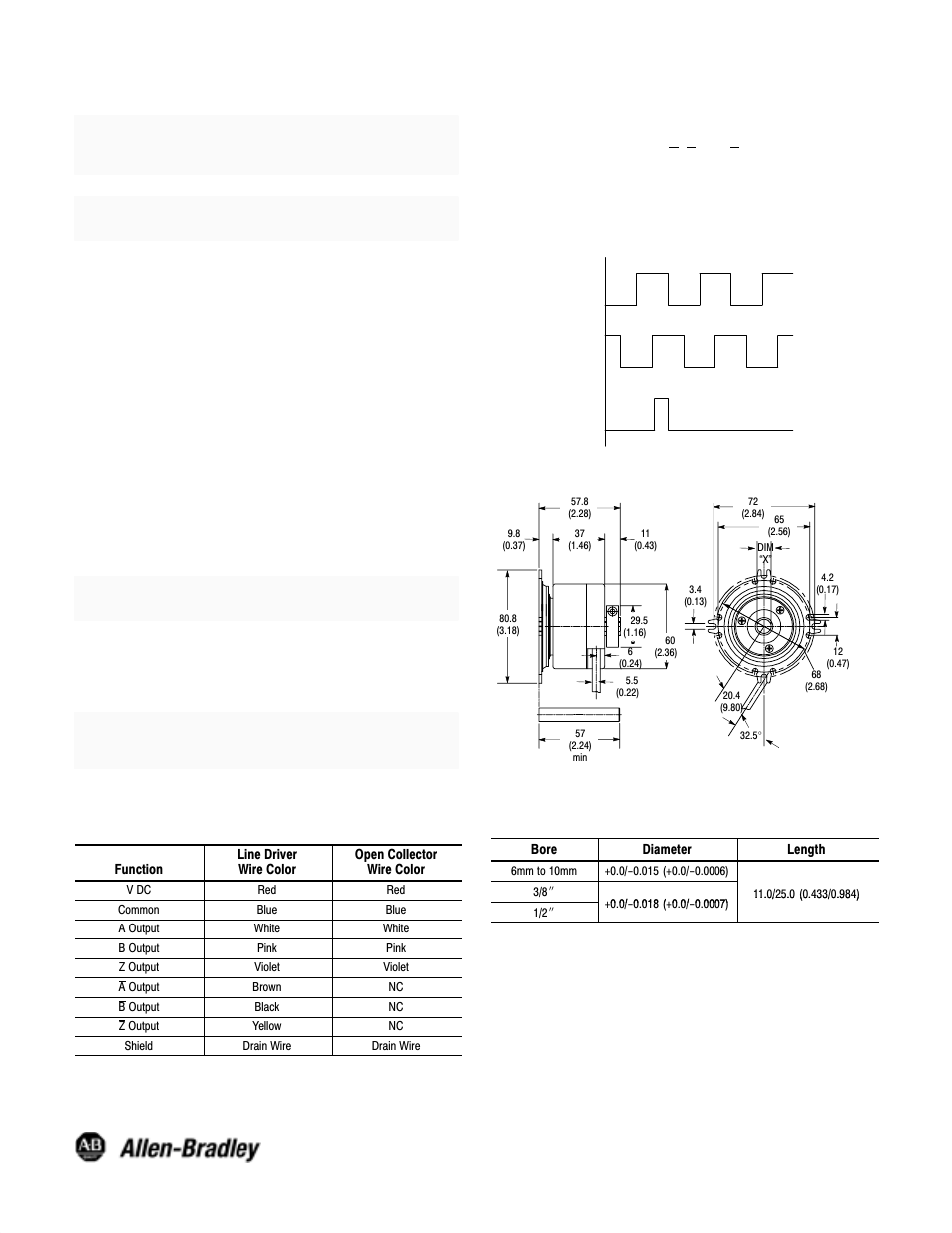Rockwell Automation 844C Incremental Encoder User Manual | Page 2 / 2