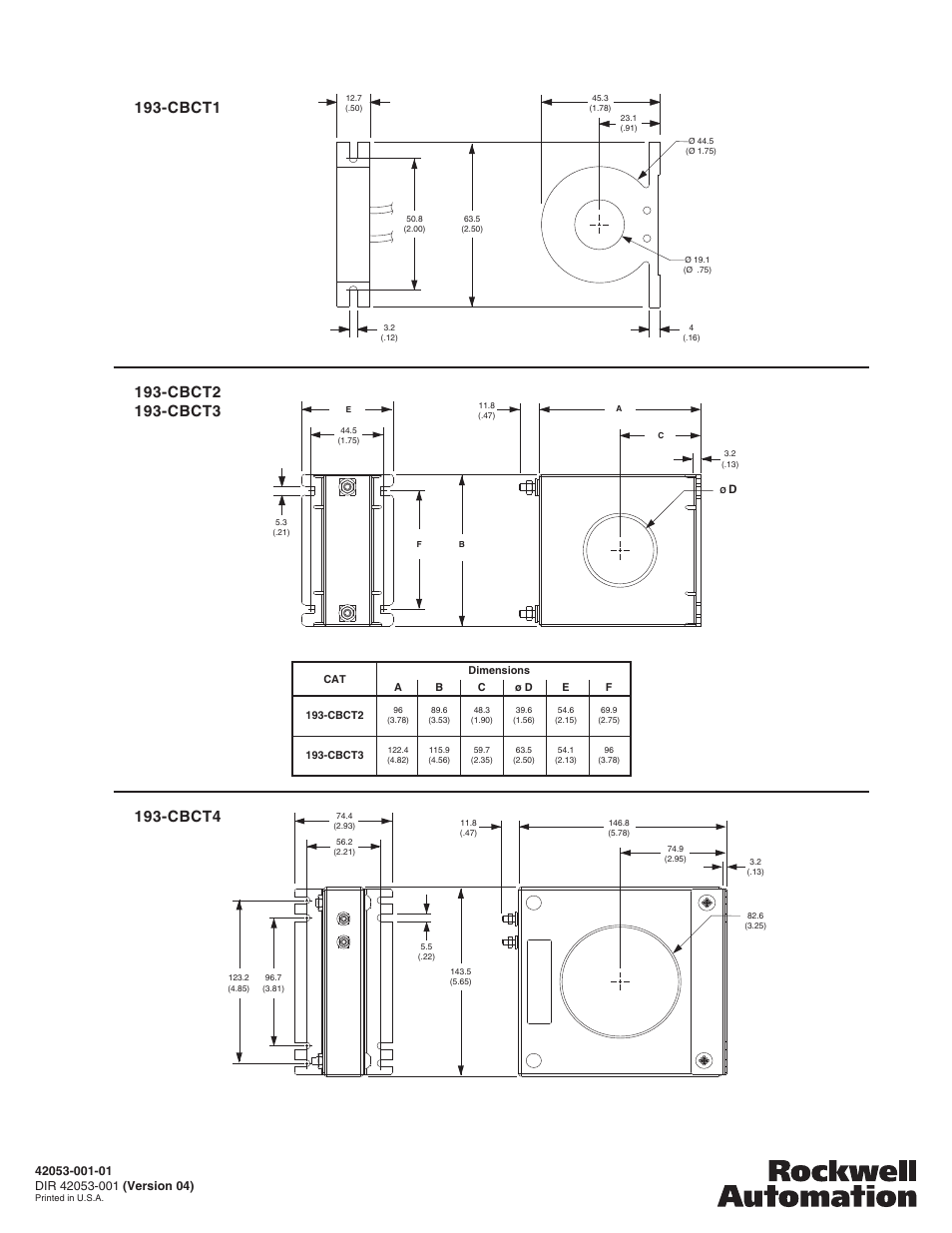 Rockwell Automation 193-CBCT2 E1 PLUS Core Balanced Ground Fault Sensor User Manual | Page 8 / 8